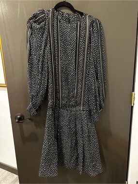 Galanos Vintage Silk Polka Dot Dress
